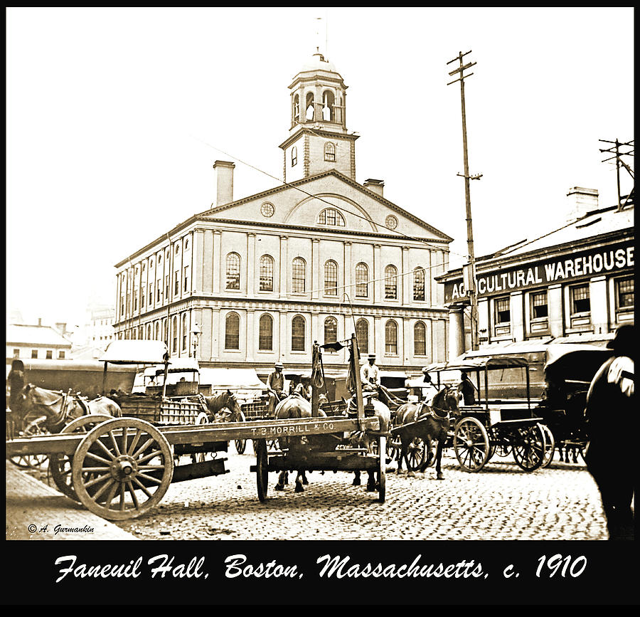Faneuil Hall Boston c 1910 #1 Photograph by A Macarthur Gurmankin