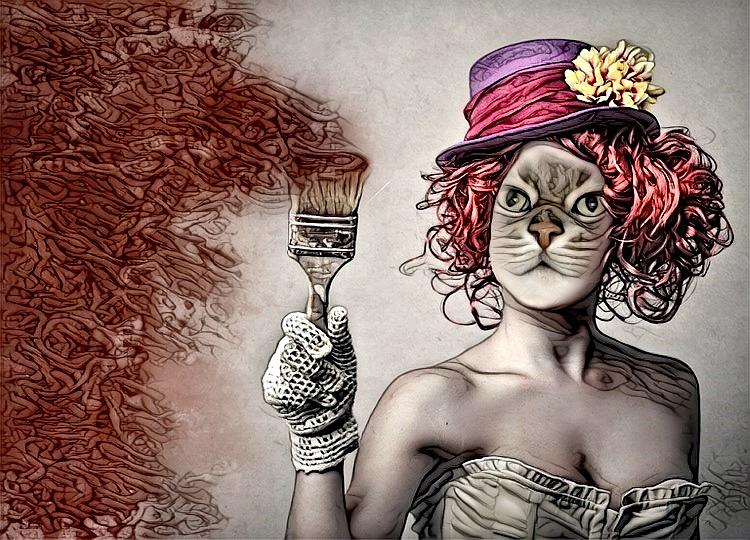 Fantasy Cat Art 31 #1 Digital Art by Artful Oasis