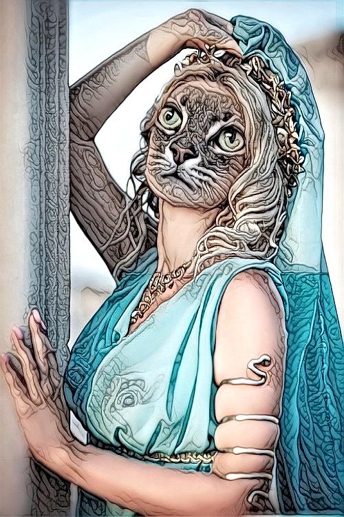 Fantasy Cat Art 5 #1 Digital Art by Artful Oasis