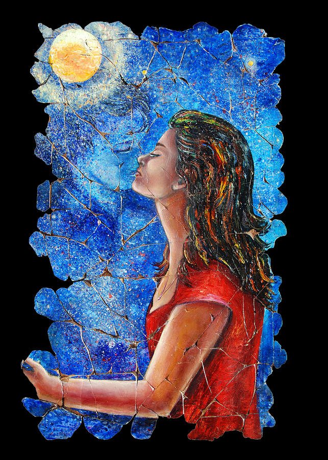Farewell 2 Painting by Lena Owens - OLena Art Vibrant Palette Knife and Graphic Design