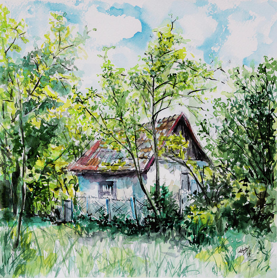 Farm #1 Painting by Kovacs Anna Brigitta