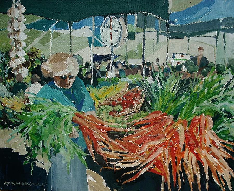 Farmers Market  #1 Painting by Andrew Drozdowicz