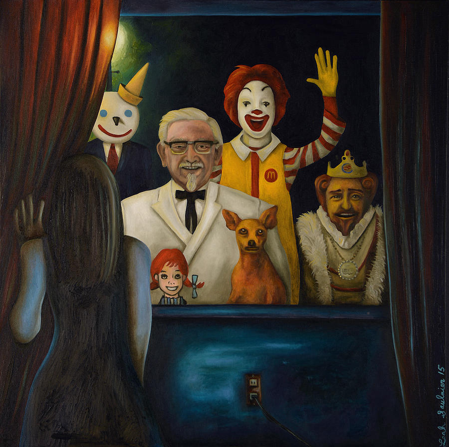 Chicken Painting - Fast Food Nightmare 4 #2 by Leah Saulnier The Painting Maniac