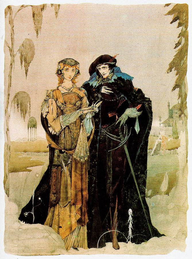 Book Painting - Faust and Margaret #1 by Harry Clarke