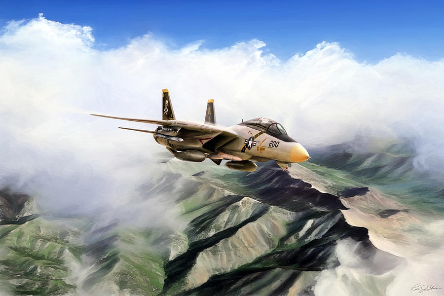 Fear The Bones F-14 Digital Art by Peter Chilelli