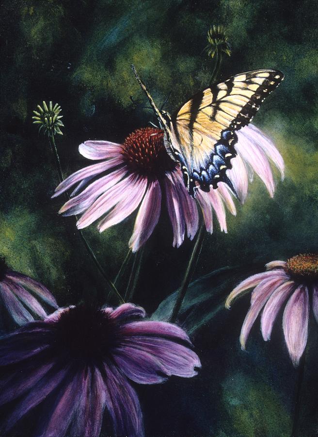 Butterfly Painting - Feast by Janet Landrum Butterfly Painting - Feast by Janet Landrum