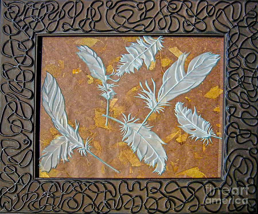 Fall Feathers Glass Art by Alone Larsen