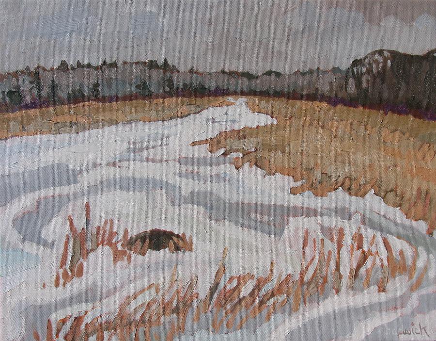 February Ice #1 Painting by Phil Chadwick