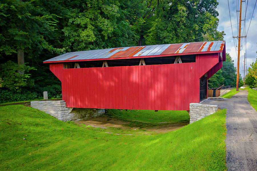 Feedwire Covered Bridge - Carillon Park Dayton Ohio Photograph by Jack R Perry