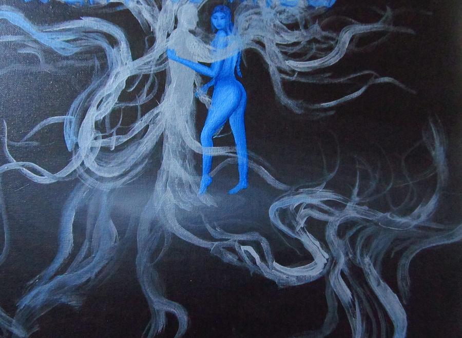 Tool Painting - Feeling Blue  #1 by Giselle Freude
