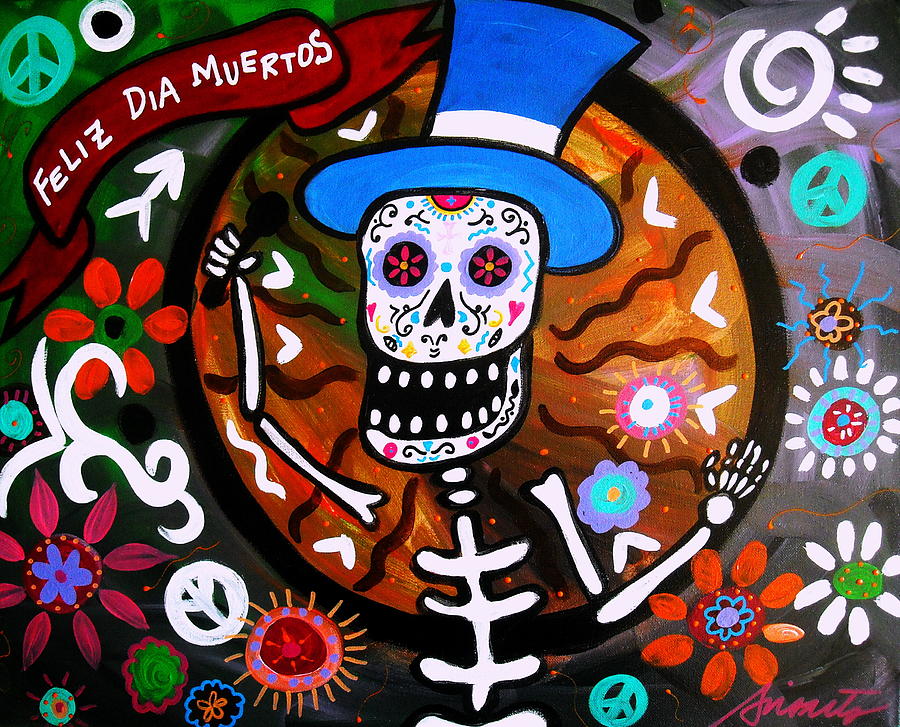 Feliz Dia Muertos #1 Painting by Pristine Cartera Turkus