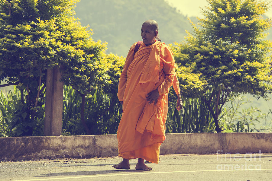 Barefoot female buddhist monk Photograph by Patricia Hofmeester