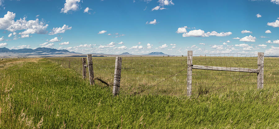 Fence in Montana  #1 Photograph by John McGraw