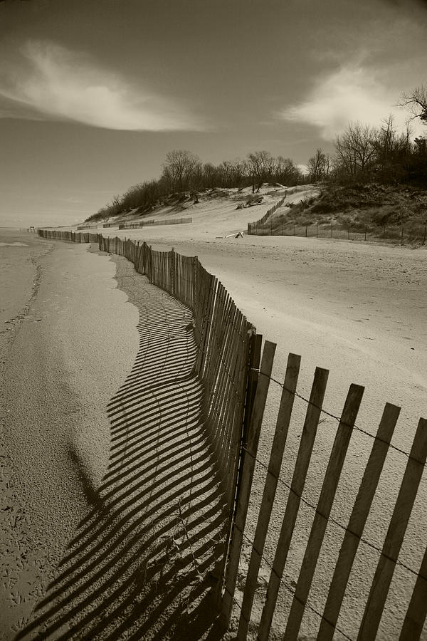Black And White Photograph - Fence Line #1 by Timothy Johnson