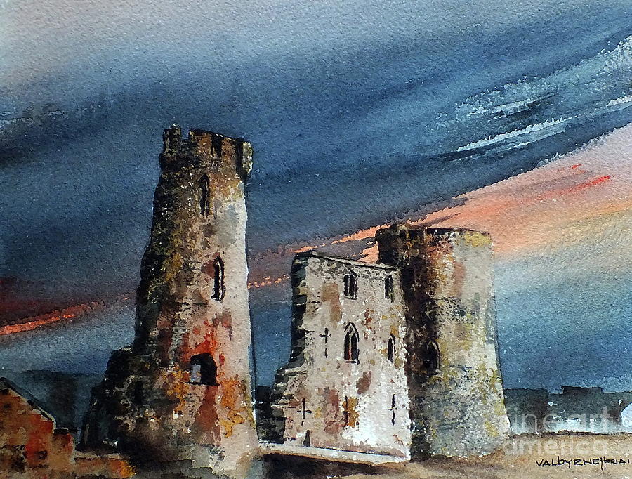 Ferns Castle, Wexford #1 Painting by Val Byrne