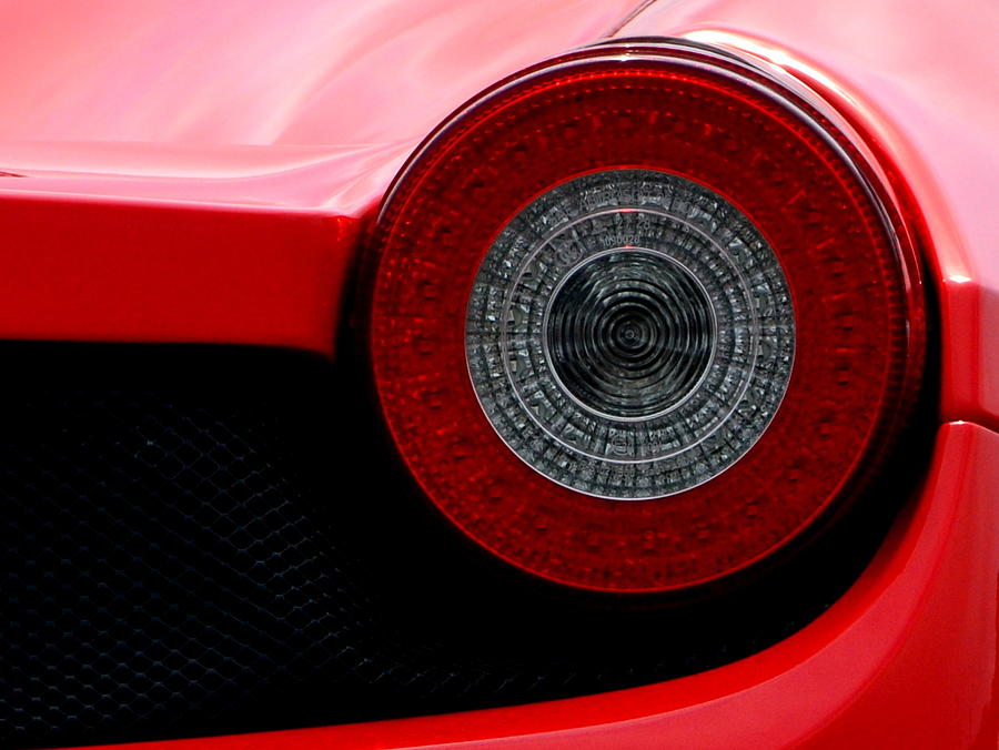 Ferrari Tail Light #1 Photograph by Dean Ferreira