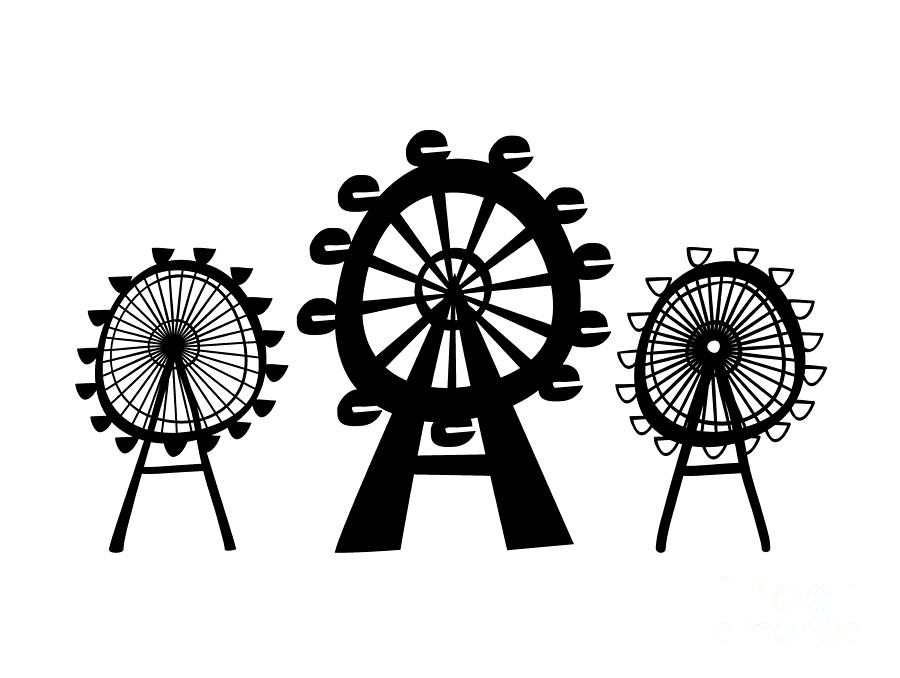 London Eye Digital Art - Ferris Wheel #1 by Michal Boubin