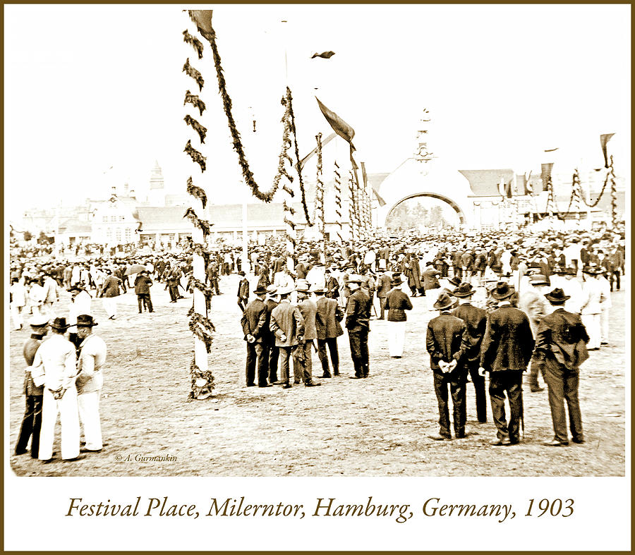 Festival Place, Millerntor, Hamburg, Germany, 1903 #1 Photograph by A Macarthur Gurmankin