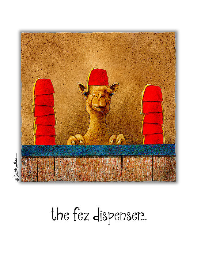 Hat Painting - Fez Dispenser... #3 by Will Bullas