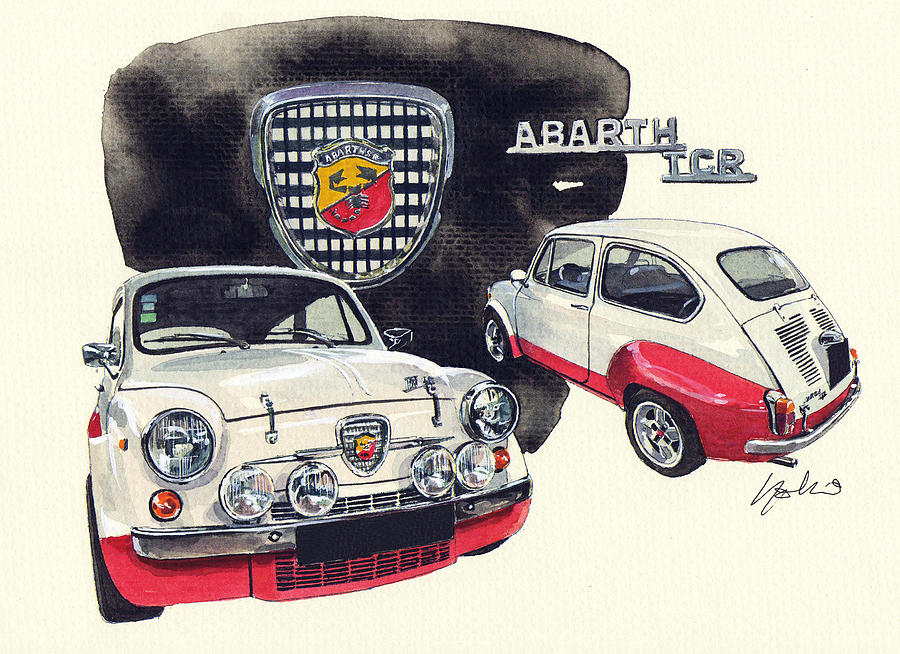 Fiat Painting - Fiat 600 Abarth TCR #1 by Yoshiharu Miyakawa