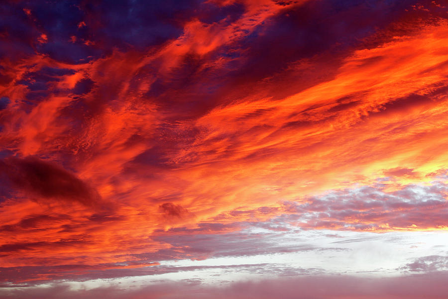 Fiery sky #1 Photograph by Les Cunliffe