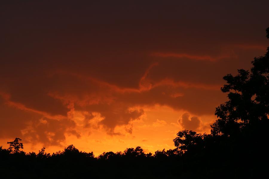 Fiery Sunset Photograph by Kathryn Meyer - Fine Art America