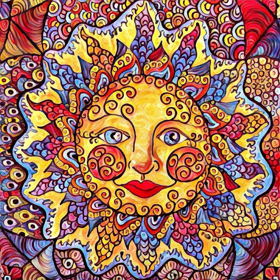 Fiesta Sun #2 Digital Art by Megan Walsh