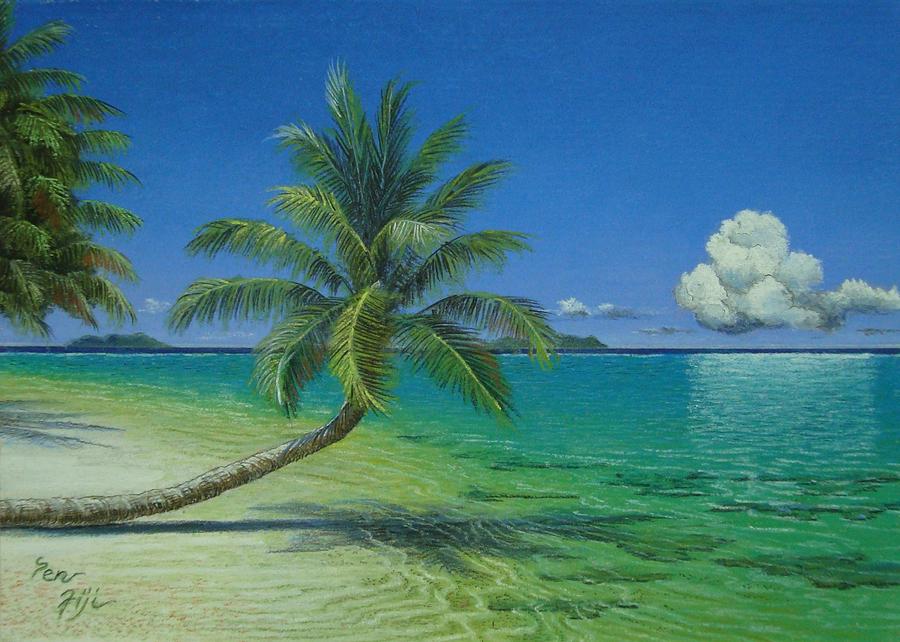 Landscape Painting - Fiji Beach #1 by Pravin Sen