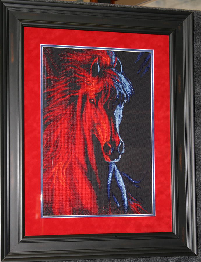 Horse Tapestry - Textile - Fire and Ice  #1 by Janet  Hall