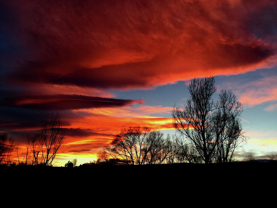 Fire In The Sky #1 Photograph by Trent Mallett
