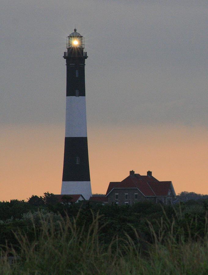 Lighthouse Photograph - Fire Island Flash #1 by Christopher J Kirby
