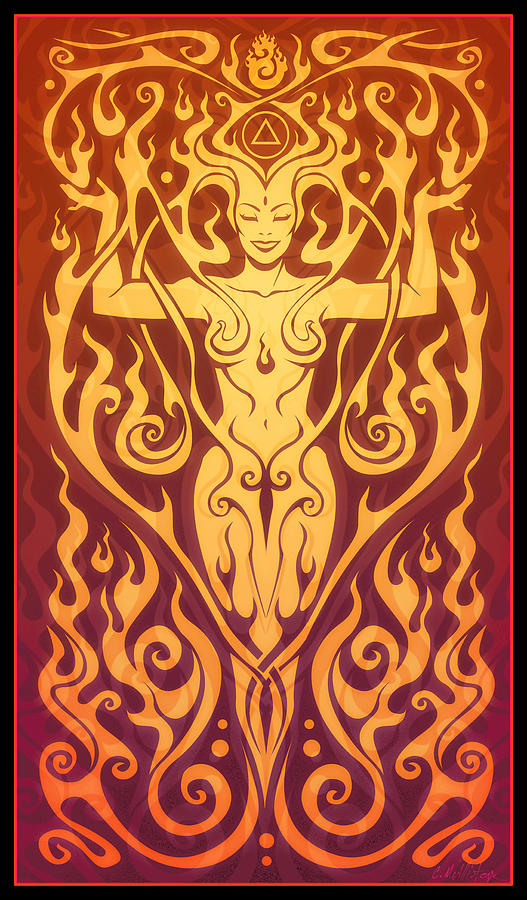 Fairy Digital Art - Fire Spirit #1 by Cristina McAllister