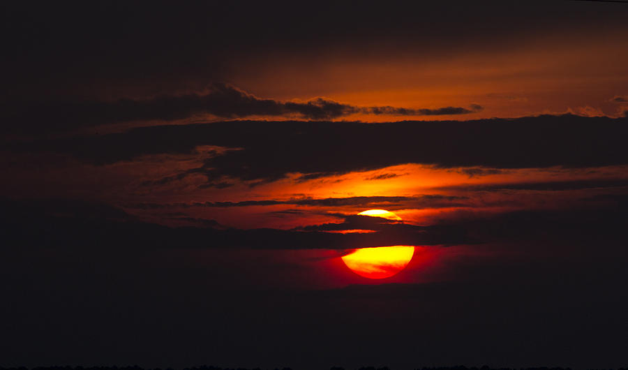 Sunset Photograph - Fireball #1 by Nancy Dinsmore