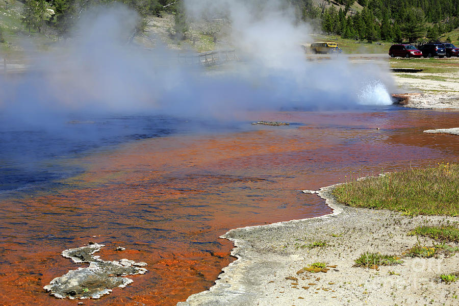Firehole Lake in Yellowstone National Park #1 Photograph by Louise Heusinkveld