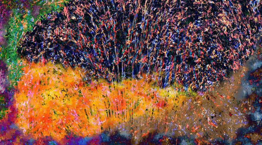 Abstract Painting - Fireworks by CMG Design Studios