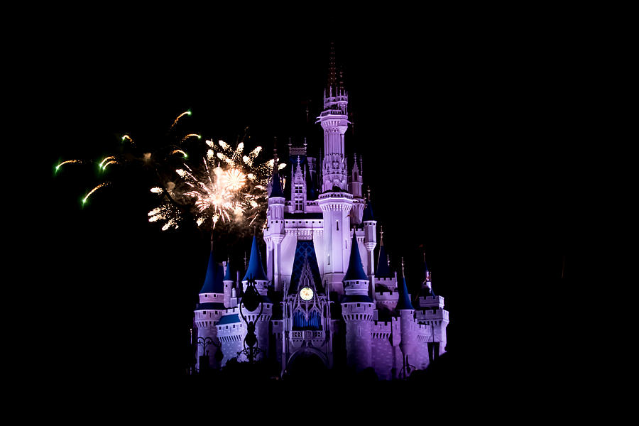 Fireworks over Cinderella Castle #1 Photograph by Sara Frank