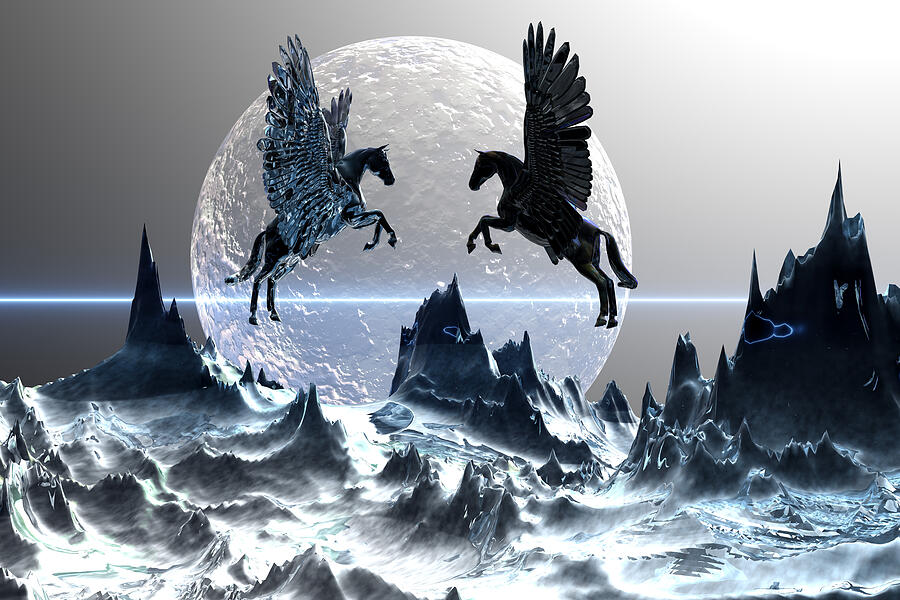 Fantasy Digital Art - First encounter by Claude McCoy