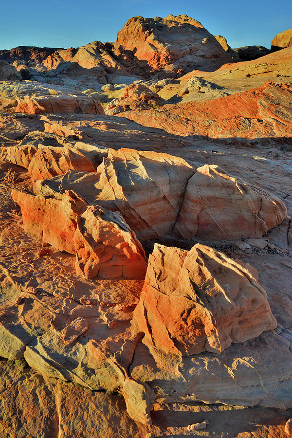 First Light on Valley of Fire Sandstone #1 Photograph by Ray Mathis