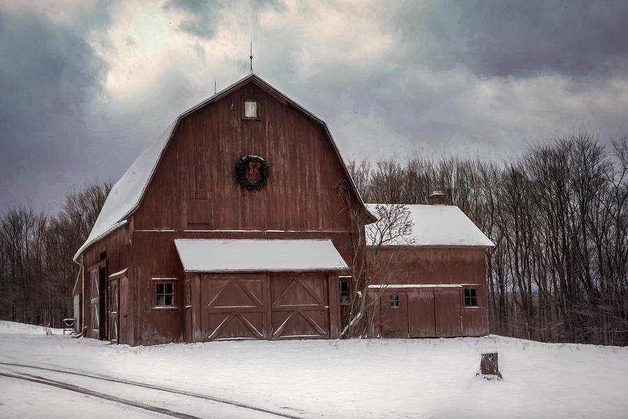 Barn Photograph - First Snow #1 by Guy Whiteley