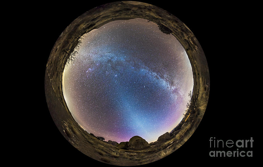 Fish-eye Panorama Of Milky Way Photograph