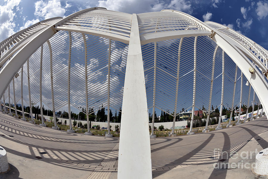 Fish eye view of Archway in Olympic stadium #2 Photograph by George Atsametakis