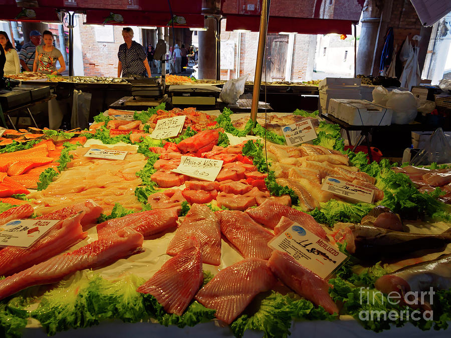 Fish Market in Venice Italy #1 Photograph by Louise Heusinkveld