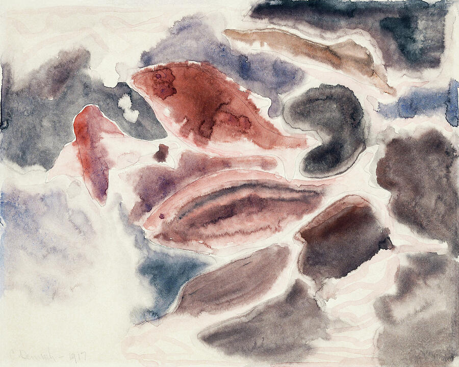 Fish Series, No. 2, from 1917 Drawing by Charles Demuth