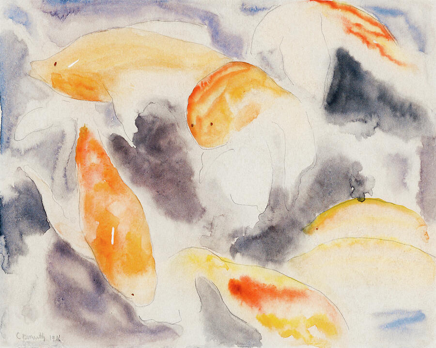 Fish Series, No. 4, from 1916 Drawing by Charles Demuth