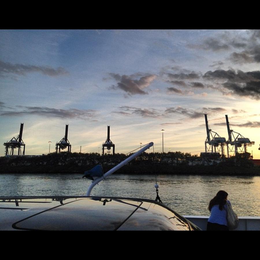 Sunset Photograph - Fisher Island Ferry, Miami Beach #1 by Juan Silva Sunset Photograph - Fisher Island Ferry, Miami Beach #1 by Juan Silva