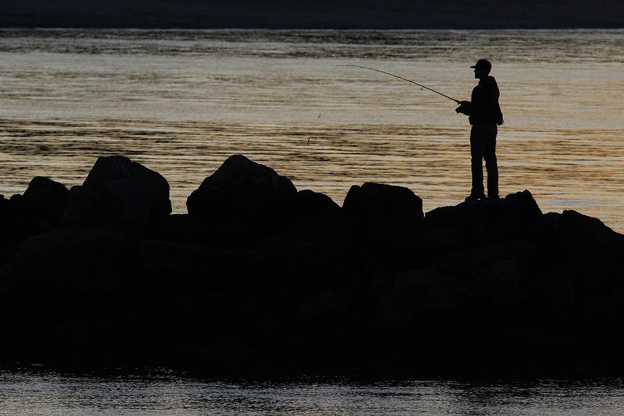 Fisherman Mount Sinai New York #1 Photograph by Bob Savage