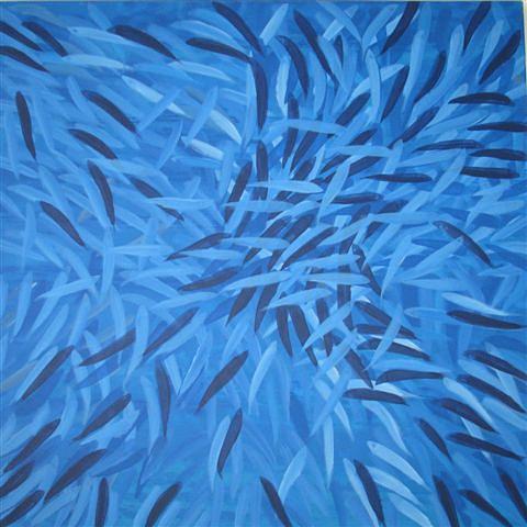 Fishes Painting - Fishes 6  #1 by Sirpa Mononen