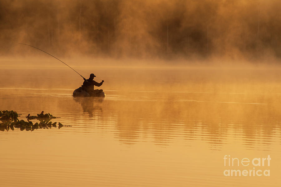 Fishing on Lake Cassidy #1 Photograph by Jim Corwin