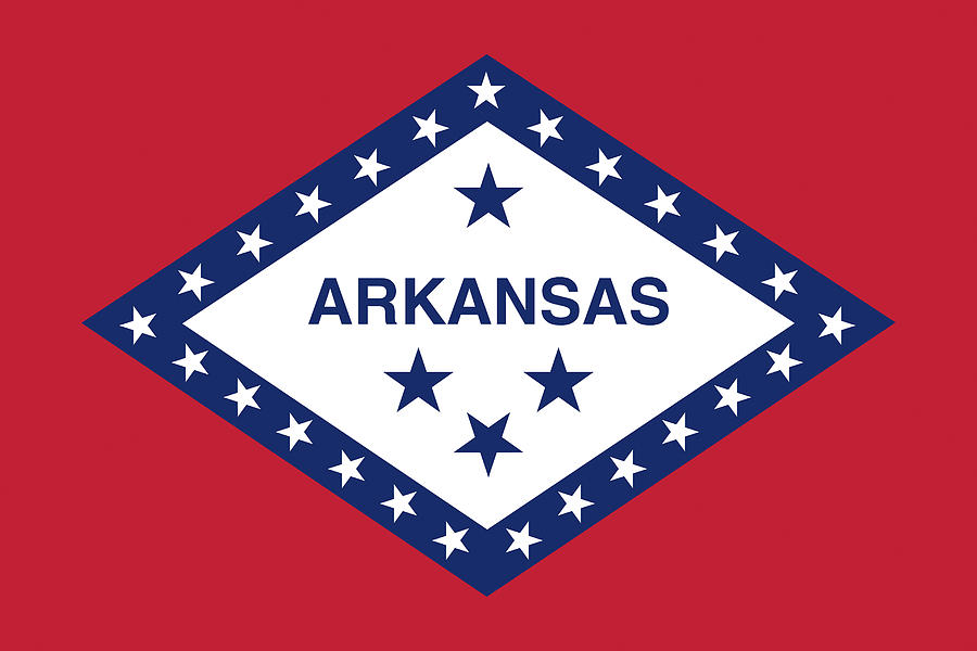 Flag of Arkansas #1 Digital Art by Roy Pedersen