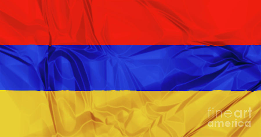 Flag of Armenia #1 Digital Art by Benny Marty